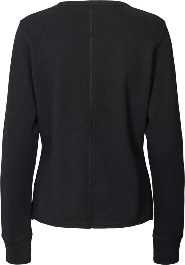 Rabens Saloner Light stretch crew neck top - Hila Loden green
