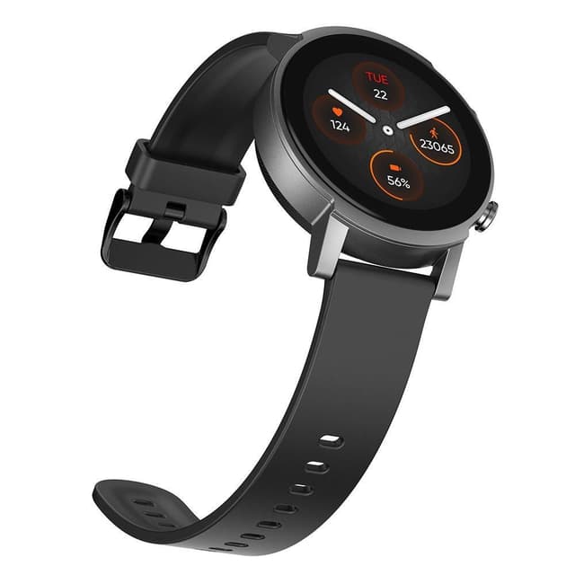 TicWatch E3 1.3 ”, Smart ur, GPS (satellit), 2.5D glas, Touchscreen, Pulsmåler, Aktivitetsovervågning 24/7, Vandtæt, Bluetooth, Wi-Fi, Panther Black