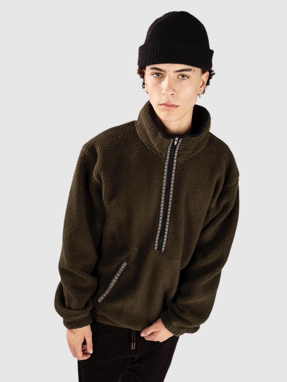Rhythm Sherpa Sweater olive