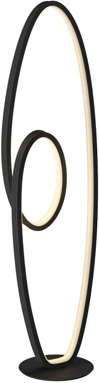 Lucande LED Stehlampe Bronwyn dimmbar (Modern) in Schwarz aus Aluminium (1 flammig,) - Stehleuchte Floor Lamp Standleuchte Wohnzimmerlampe Wohnzimmerleuchte