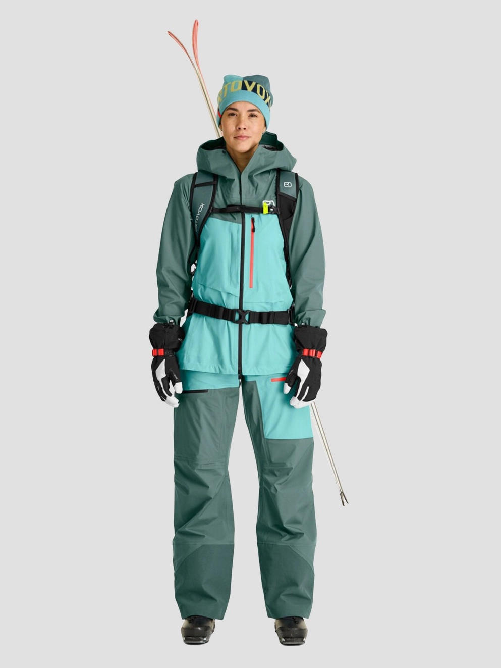 Ortovox 3L Ravine Shell Jacket ice waterfall