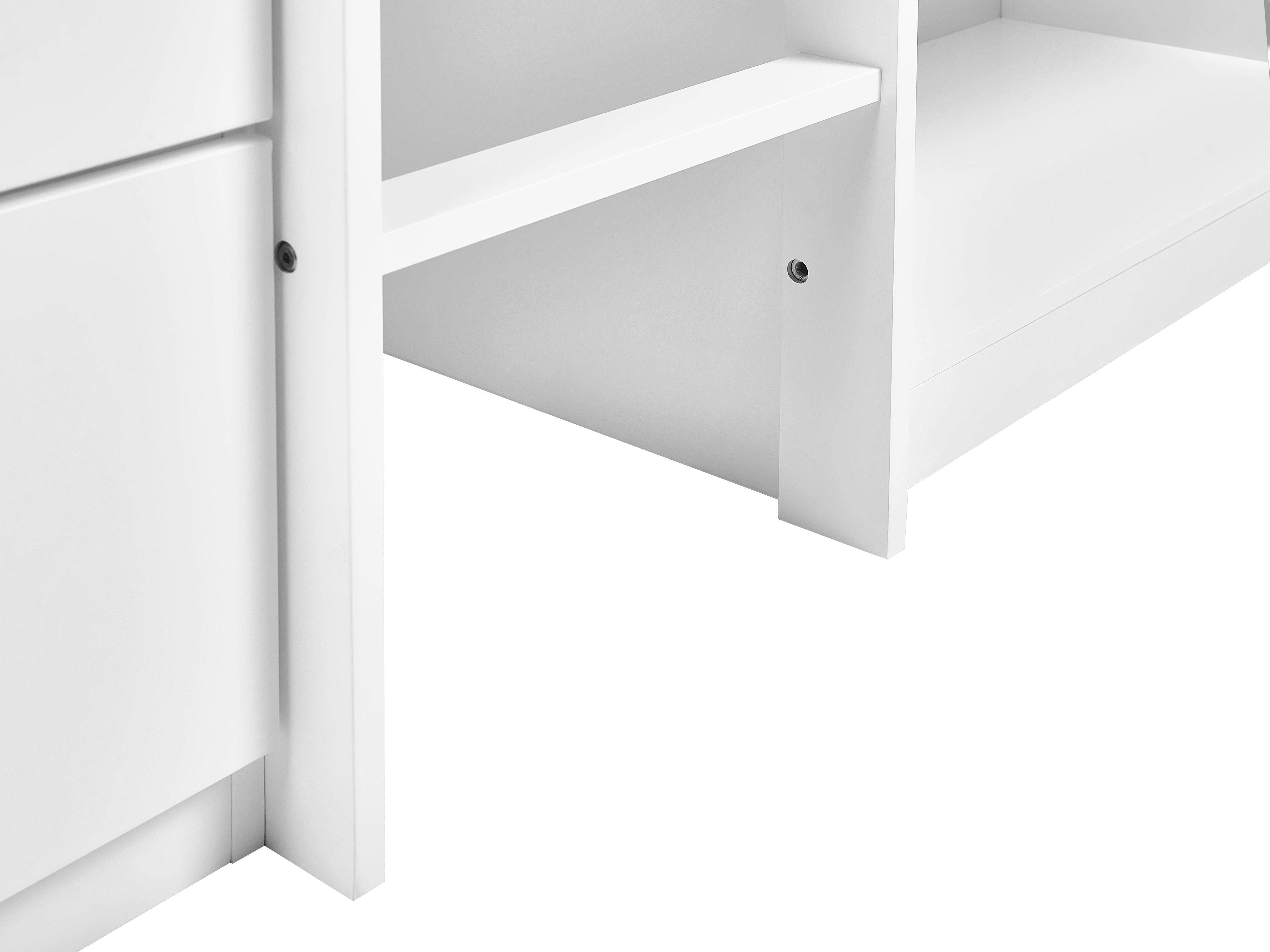 Verhoogd bed Hout SUSVILLE 90 x 200 cm Wit