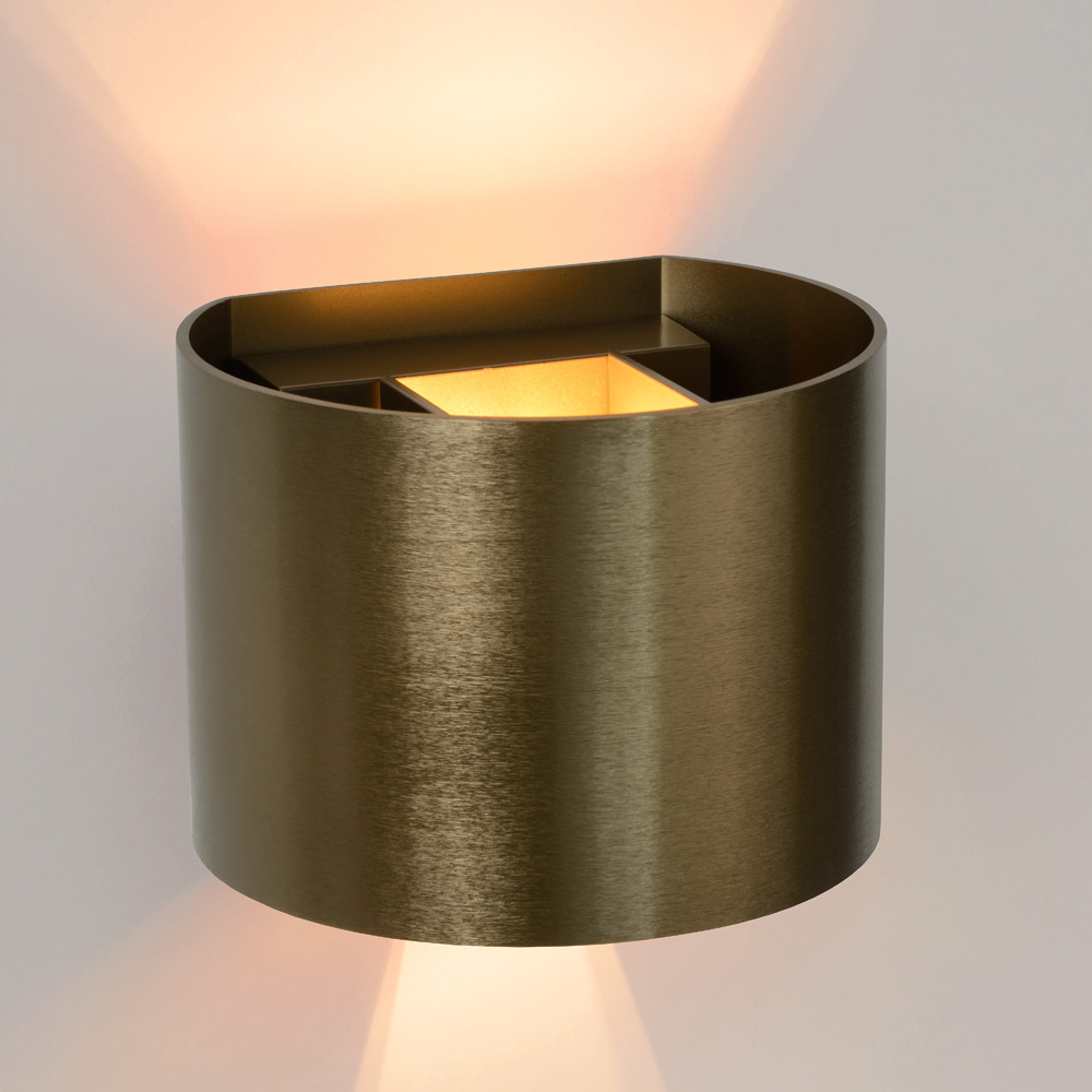 Lucide Xio wandlamp halfrond 10x10cm G9 bruin