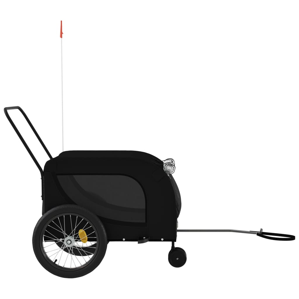 Remorque de vélo pour animaux de compagnie noir