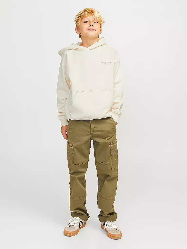 JACK & JONES Jungen Kapuzensweater - Hoodie JORNOHO  weiss