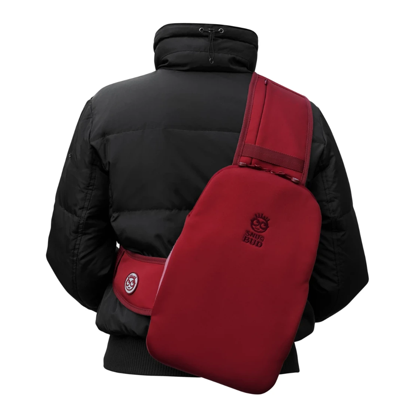 Snugbud Classic rood/roze rugzak met warmte kruik