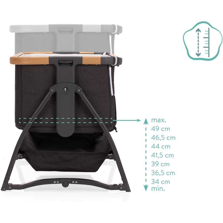 fillikid Beistellbett Scandic grau melange
