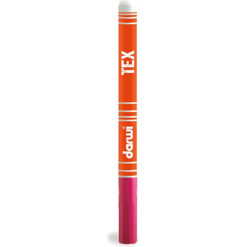 DARWI Marqueur Peinture Textile Pointe Conique Fine 1mm - Rouge cerise