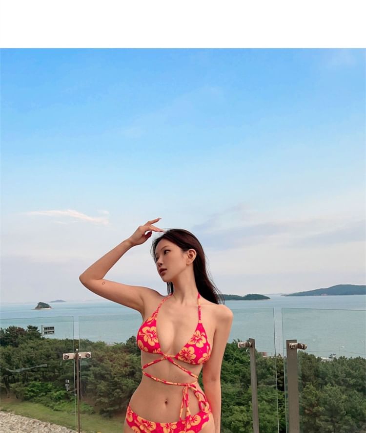 MALILA - Set: Print Bikini Top + Broekje + Cover-Up Rok