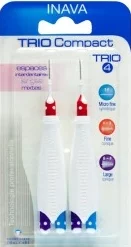 INAVA Trio Compact 4, larges mixtes, 2 manches + 6 brossettes