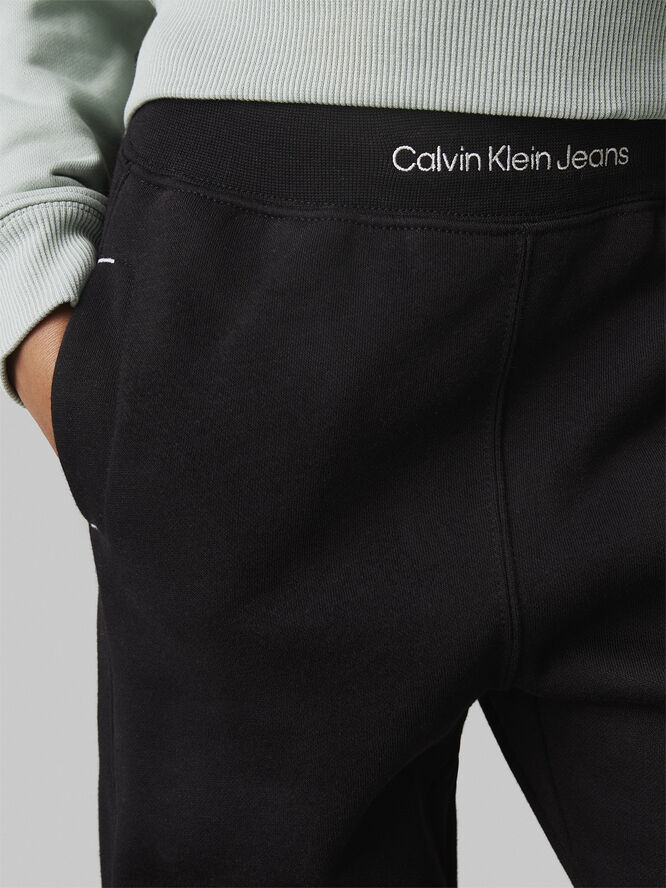 Calvin Klein WAISTBAND EMB. FLEECE JOGGER Ck black