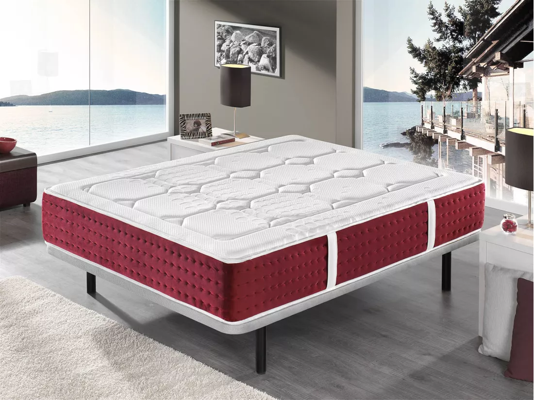 Matelas Ecologique 160X200 EKO-PREMIUM, Epaisseur 30 CM, Mousse Recyclee + mousse a memoire de forme. Fermete moyenne. Excellente ergonomie et respirabilité