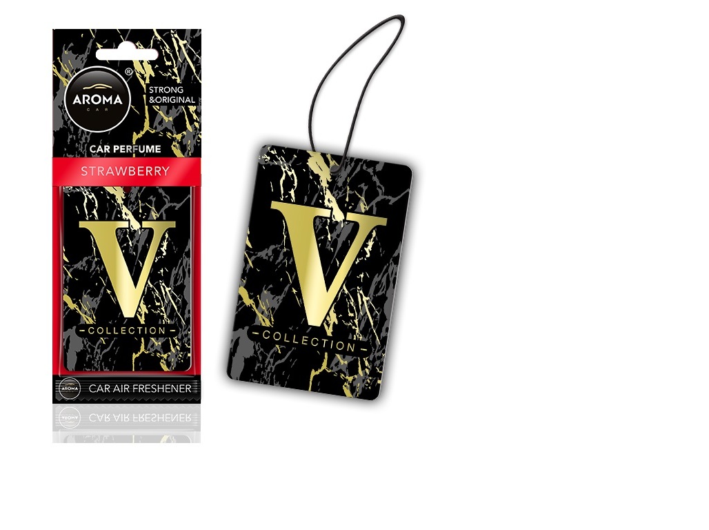 AMBIENTADOR AUTO AROMA CAR V COLLECTION STRAWBERRY
