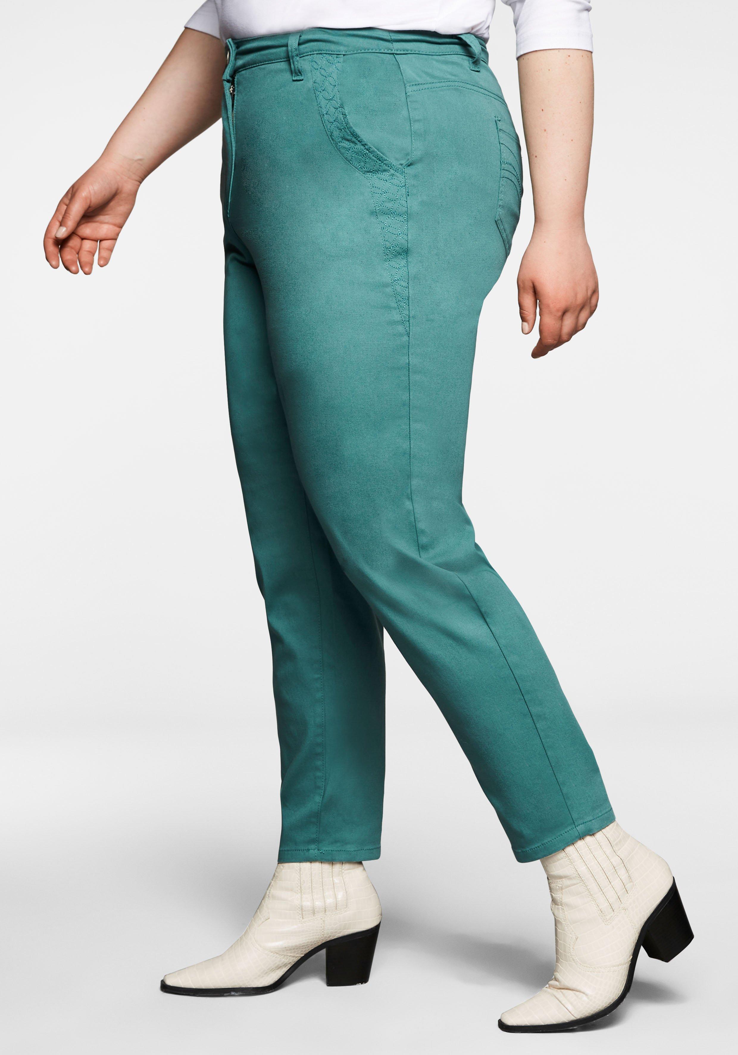 Hose im Mom-Schnitt mit High-Waist-Bund