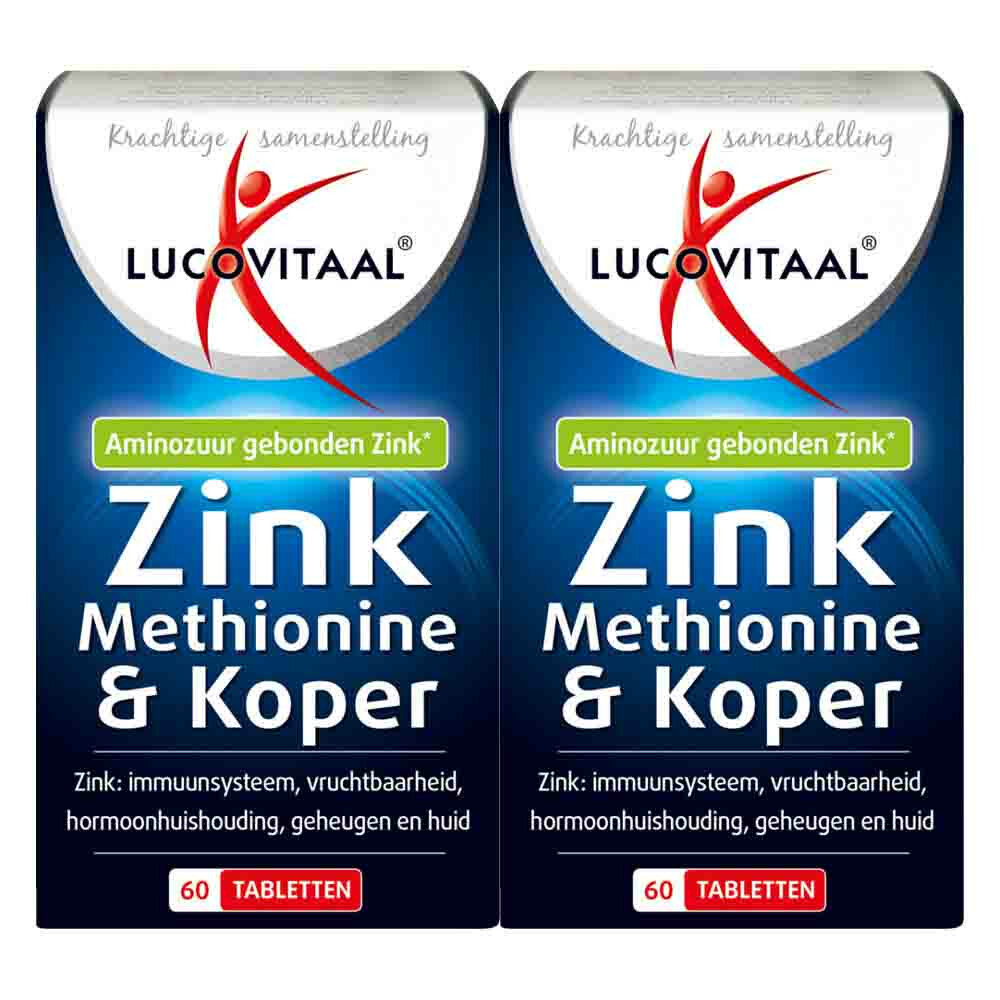 2x Lucovitaal Zink Methionine & Koper60 tabletten
