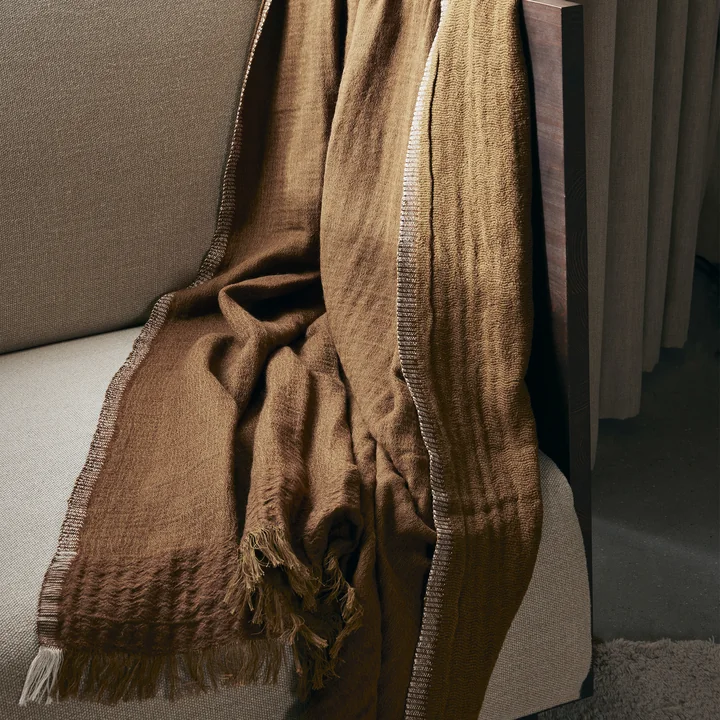 Ferm Living - Weaver Tagesdecke, 170 x 120 cm, rotbraun