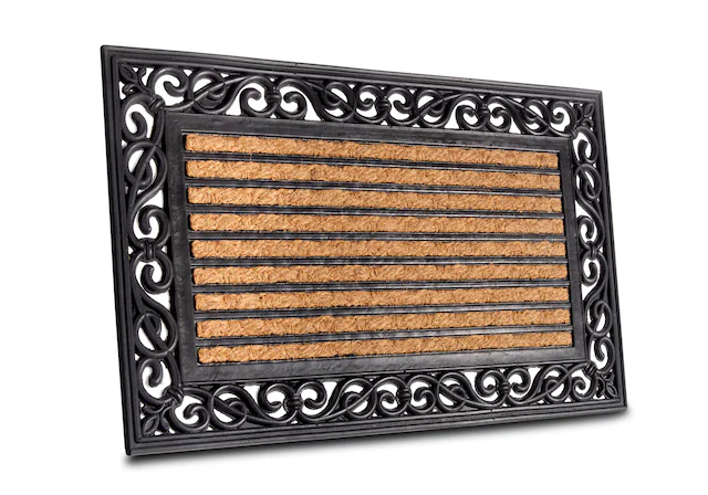 HANSE Home Fussmatte »Mix Mats  Gummi Kokos Panama, Türmatte« rechteckig 8 mm Höhe Strapazierfähig, pflegeleicht, robust, wetterfest, UV-beständig