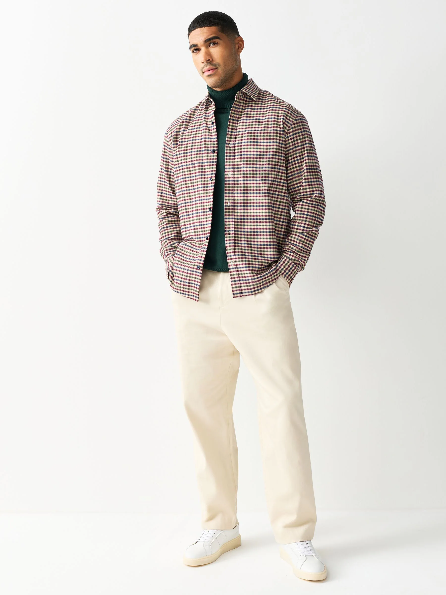 Neutraal - Check Soft Touch Long Sleeve Shirt