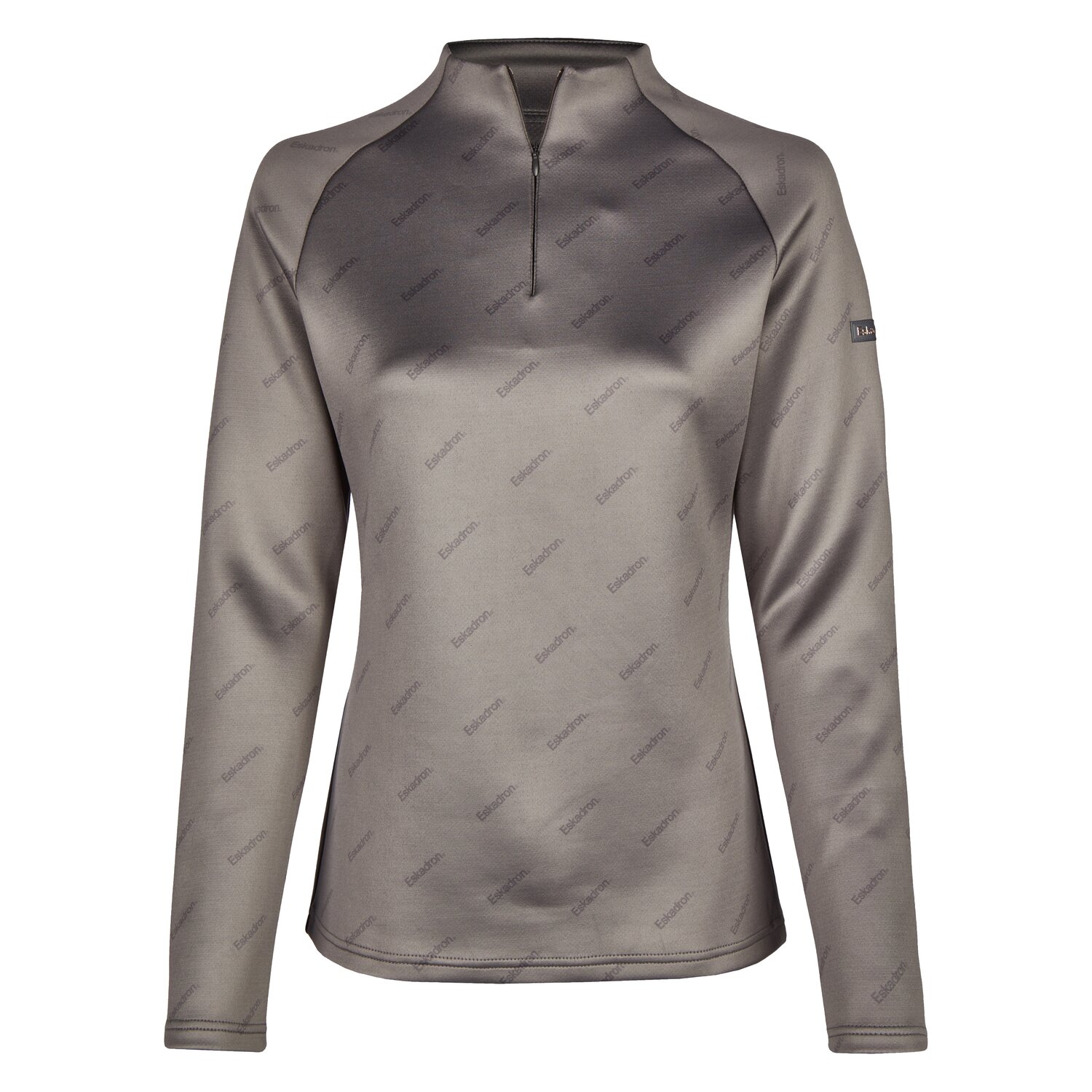 ESKADRON Heritage Langarmshirt Half-Zip  - earl grey
