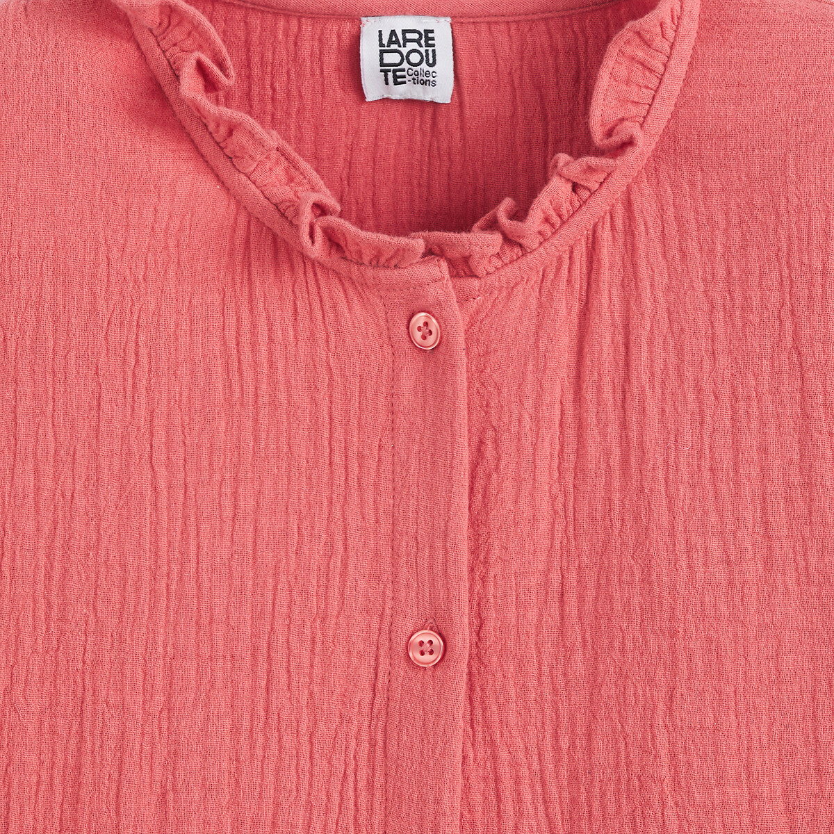 COLEÇÕES LA REDOUTE<br>Vestido reto com fechamento por botões em tetra