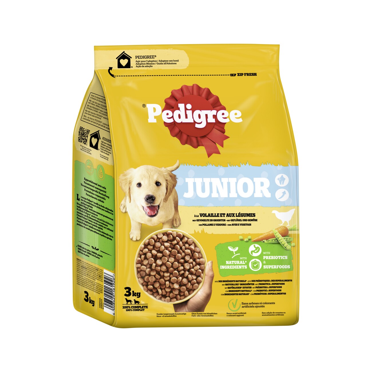 Pedigree Junior mit Geflügel und Gemüse 3kg