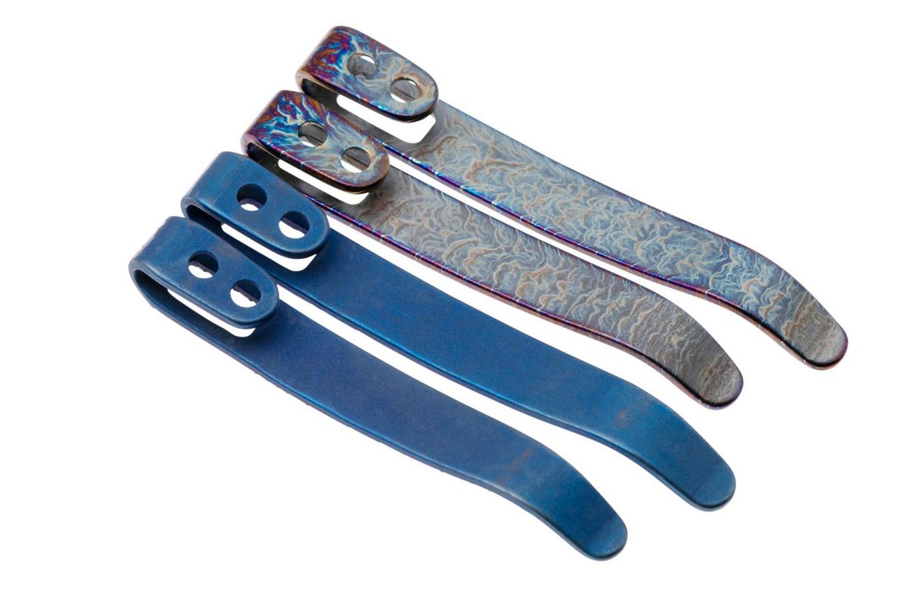 Civivi 4x Pocketclip Flamed Titanium T002C zonder schroeven