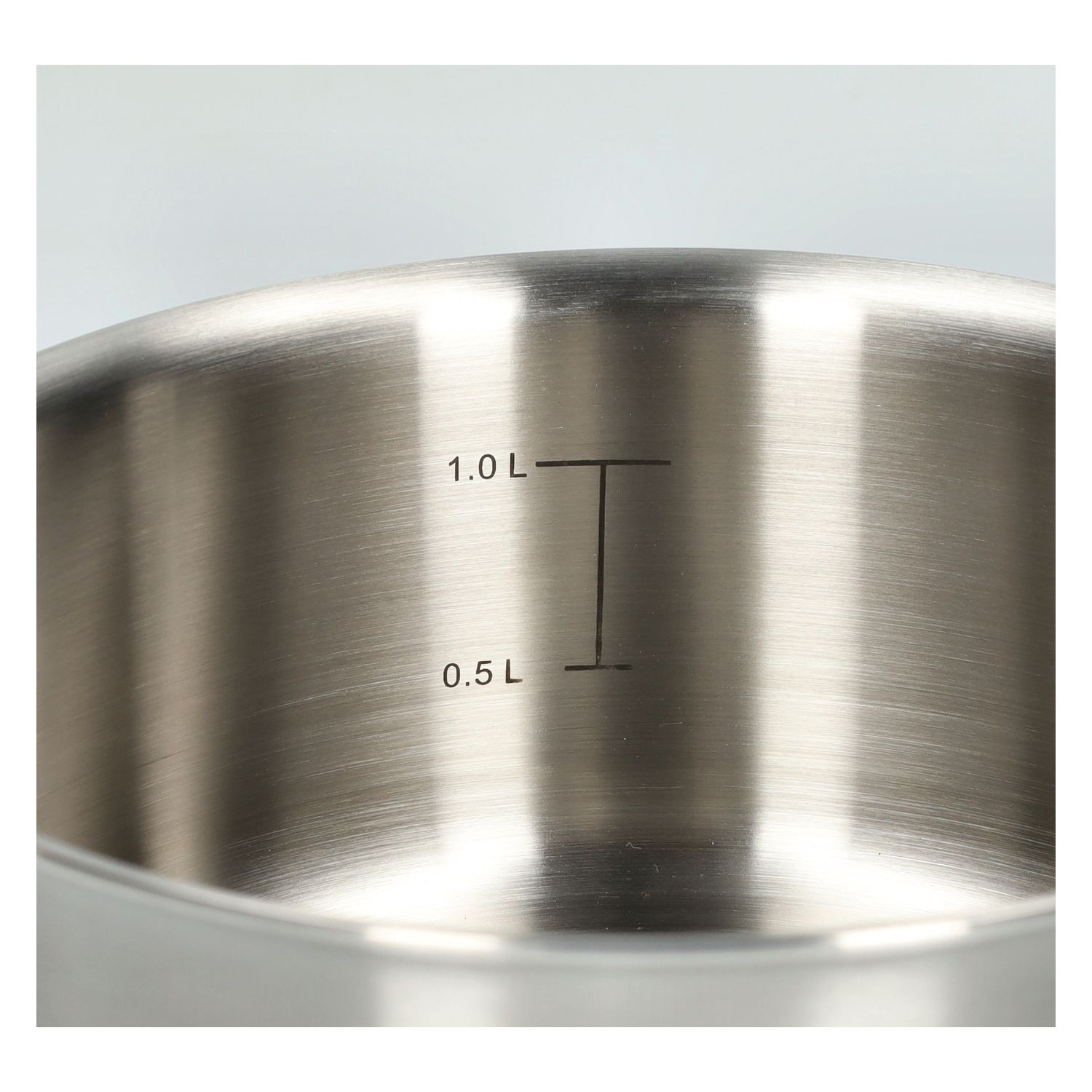 Steelpan met glazen deksel, 3-laags, rvs, 1,25 l, Ø16 cm