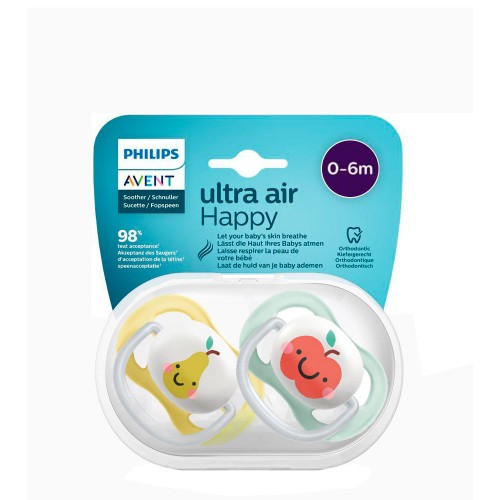 Philips Avent Ultra Air Happy Chupeta Maça e Pera 0-6m Duo