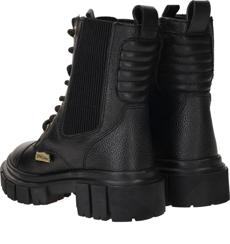 Vingino Sienna Veterboots Zwart Meisjes