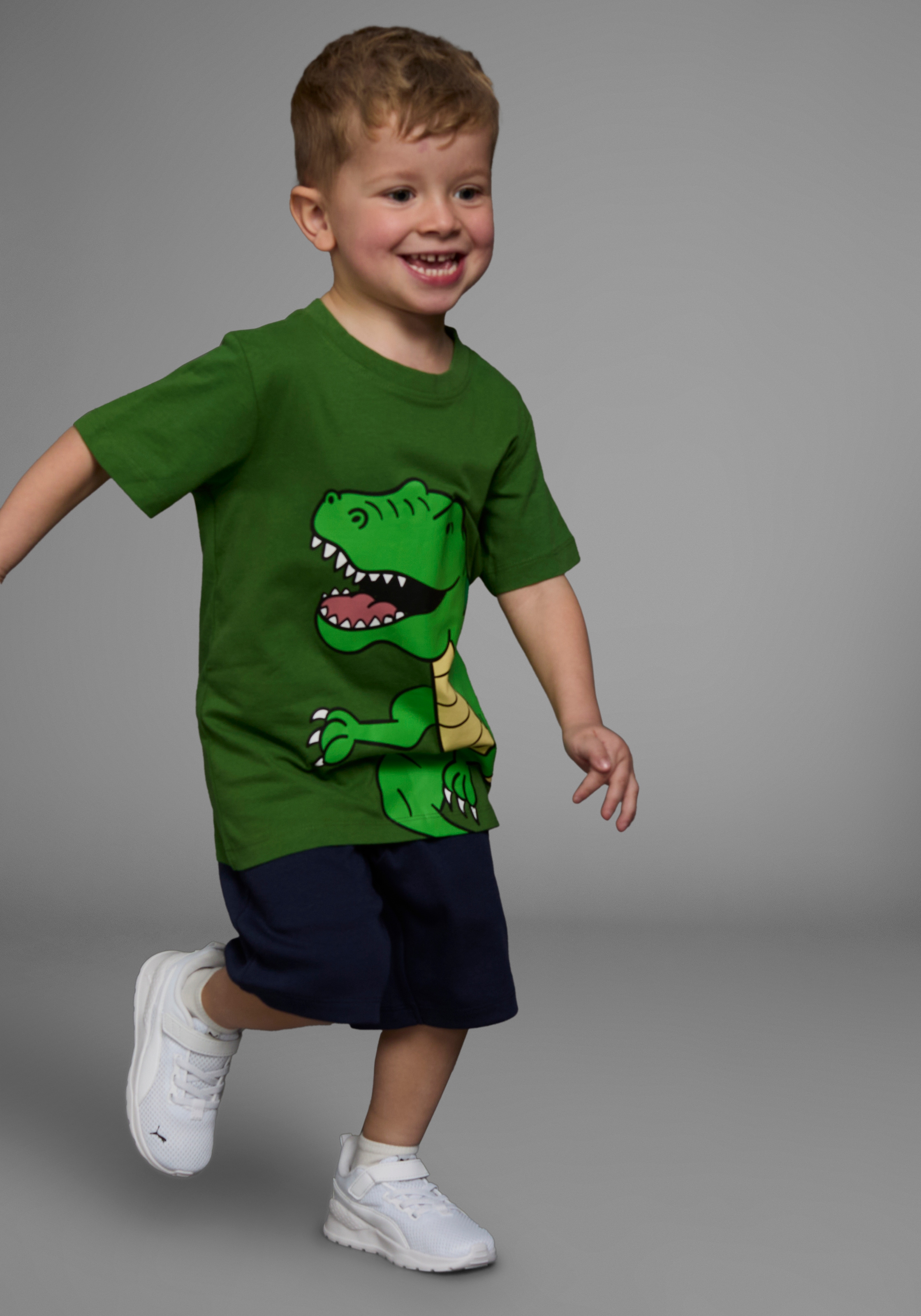 KIDSWORLD T-Shirt »DINOSAURIER«, Kurzarm,  Basic-Passform,  bedruckt,  Rundhalsausschnitt