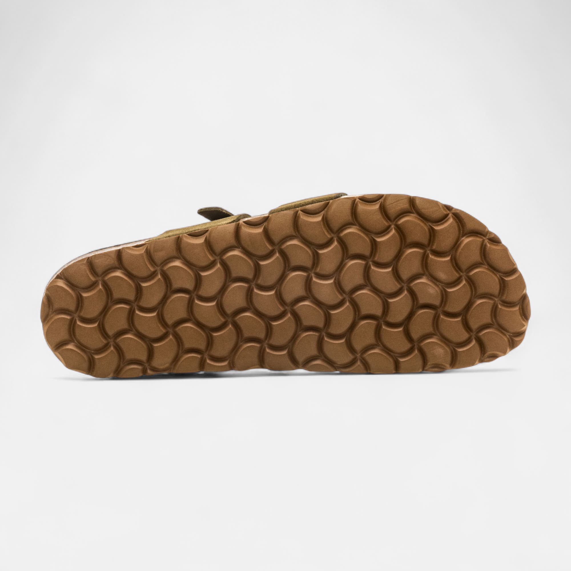 Mules semelle liège Femme en cuir kaki