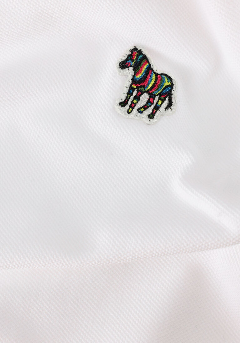 PS PAUL SMITH witte ps paul smith polo mens slim fit ss polo shirt zebra