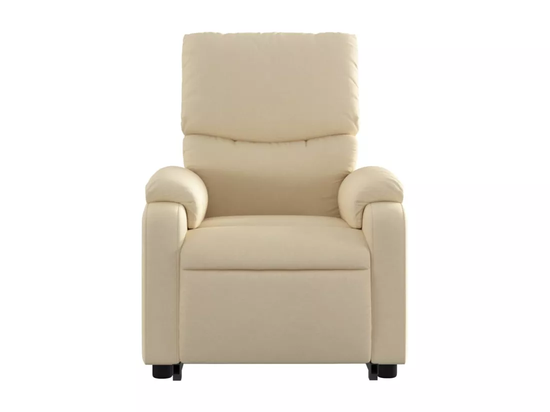 Fauteuil inclinable massant Crème Tissu