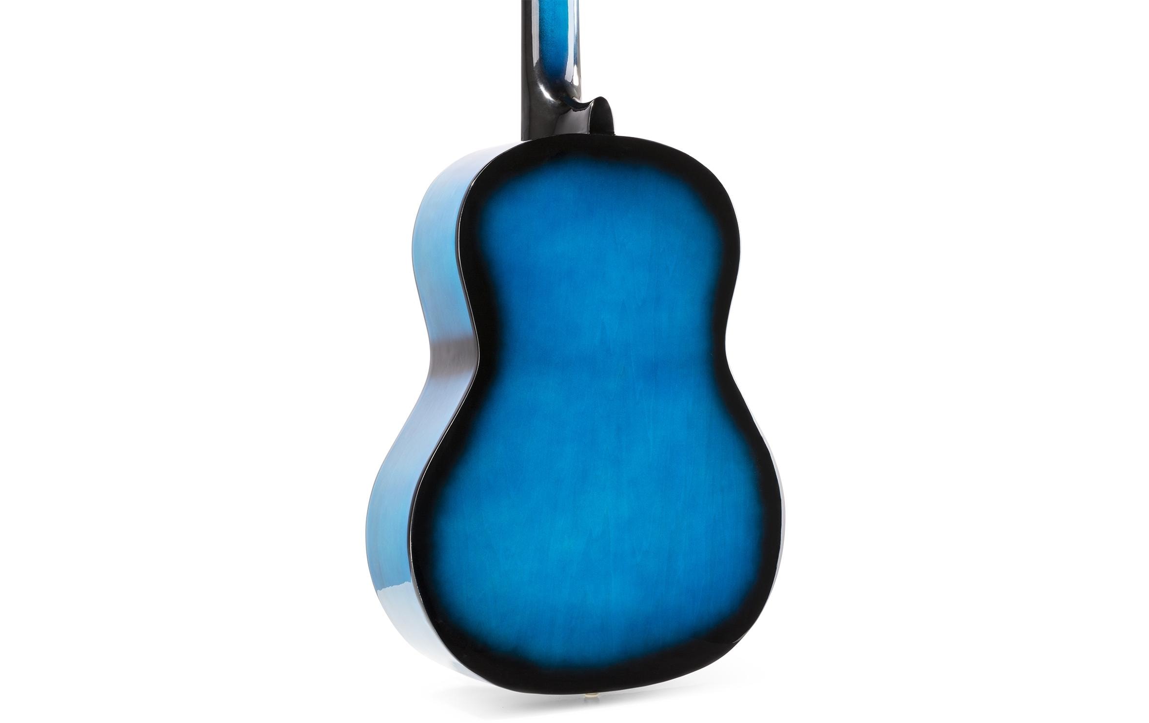 Konzertgitarre SoloArt Set BlauKlassische Gitarre mit Zubehör