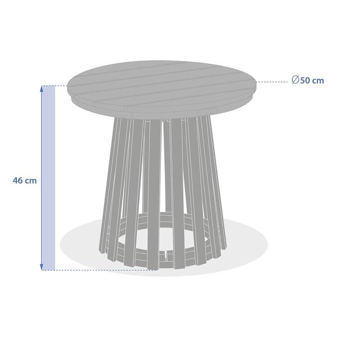 Table d'appoint de jardin ronde OSUNA Acacia