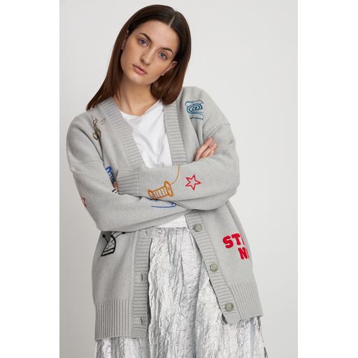Stella Nova The Tailors Cardigan, Light Grey, M