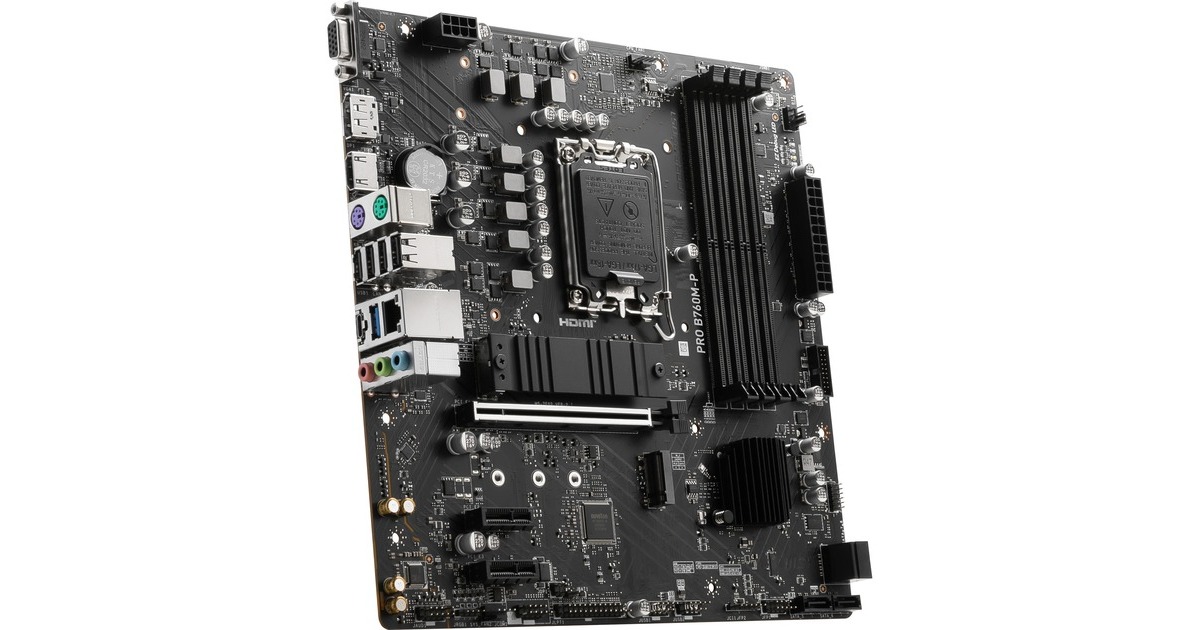 MSIPRO B760M-P socket 1700 moederbord  (Zwart, RAID, Gb-LAN, Sound, µATX)