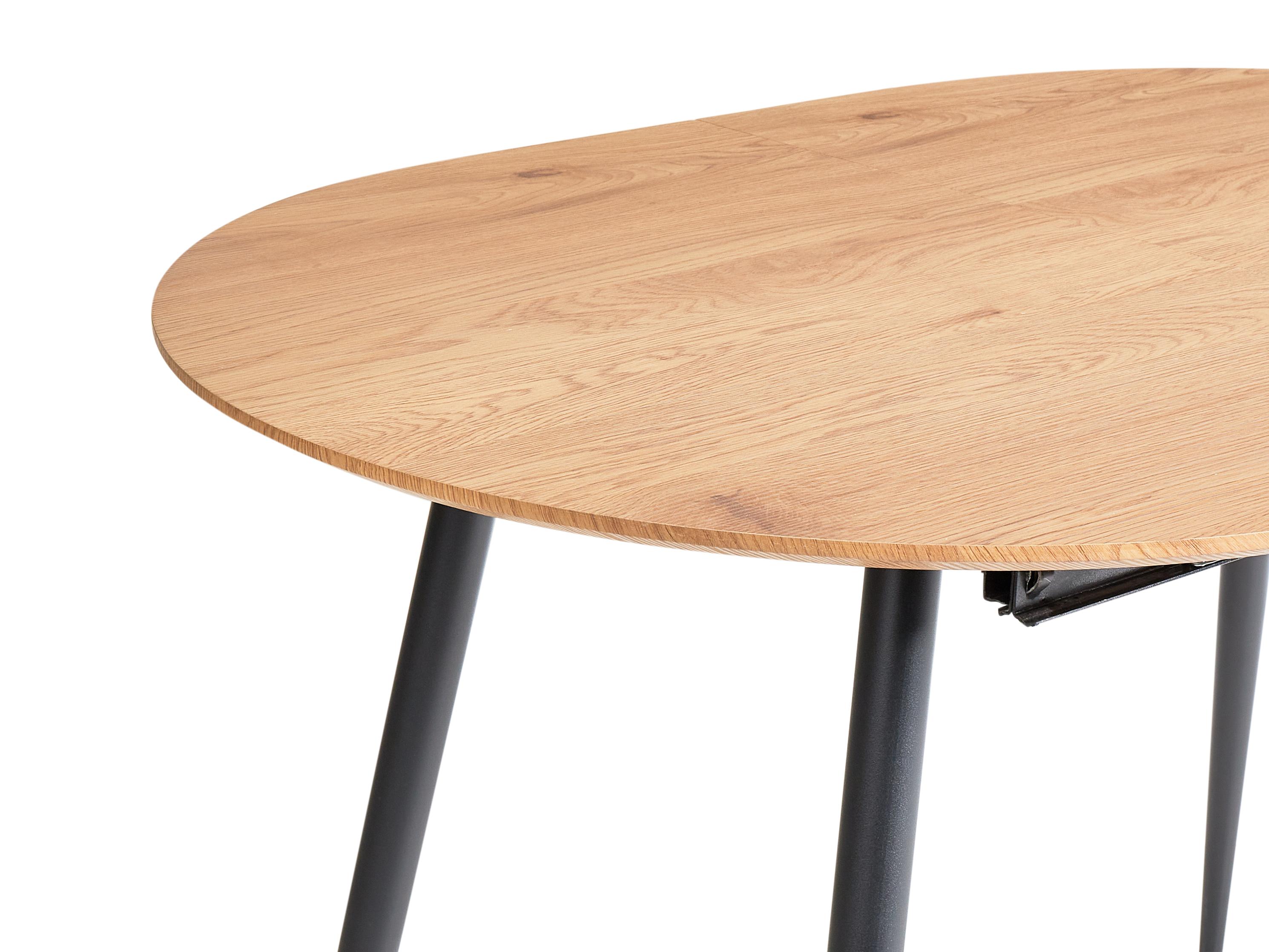 Eettafel uitschuifbaar CLAVET Lichtbruin 80 cm 120/160 cm