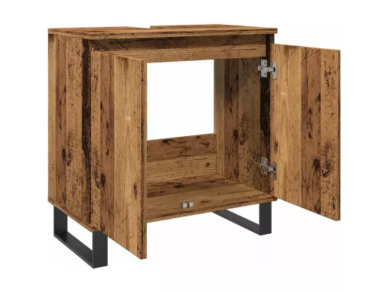 Armoire de salle de bain vieux bois 58x33x60 cm bois ingénierie