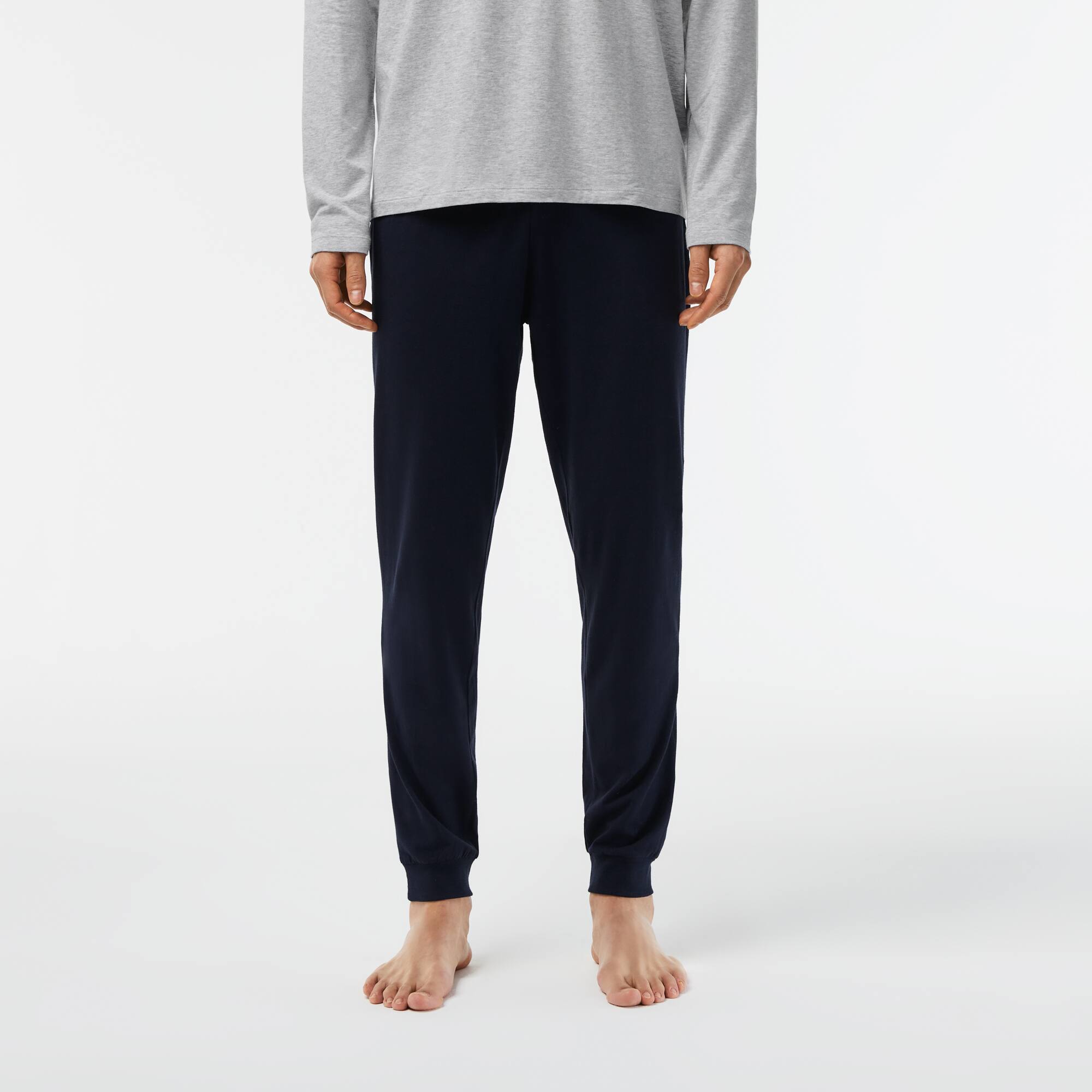 Ensemble de pyjama long avec logo velours Pyjamas - Bleu - Lacoste - Homme