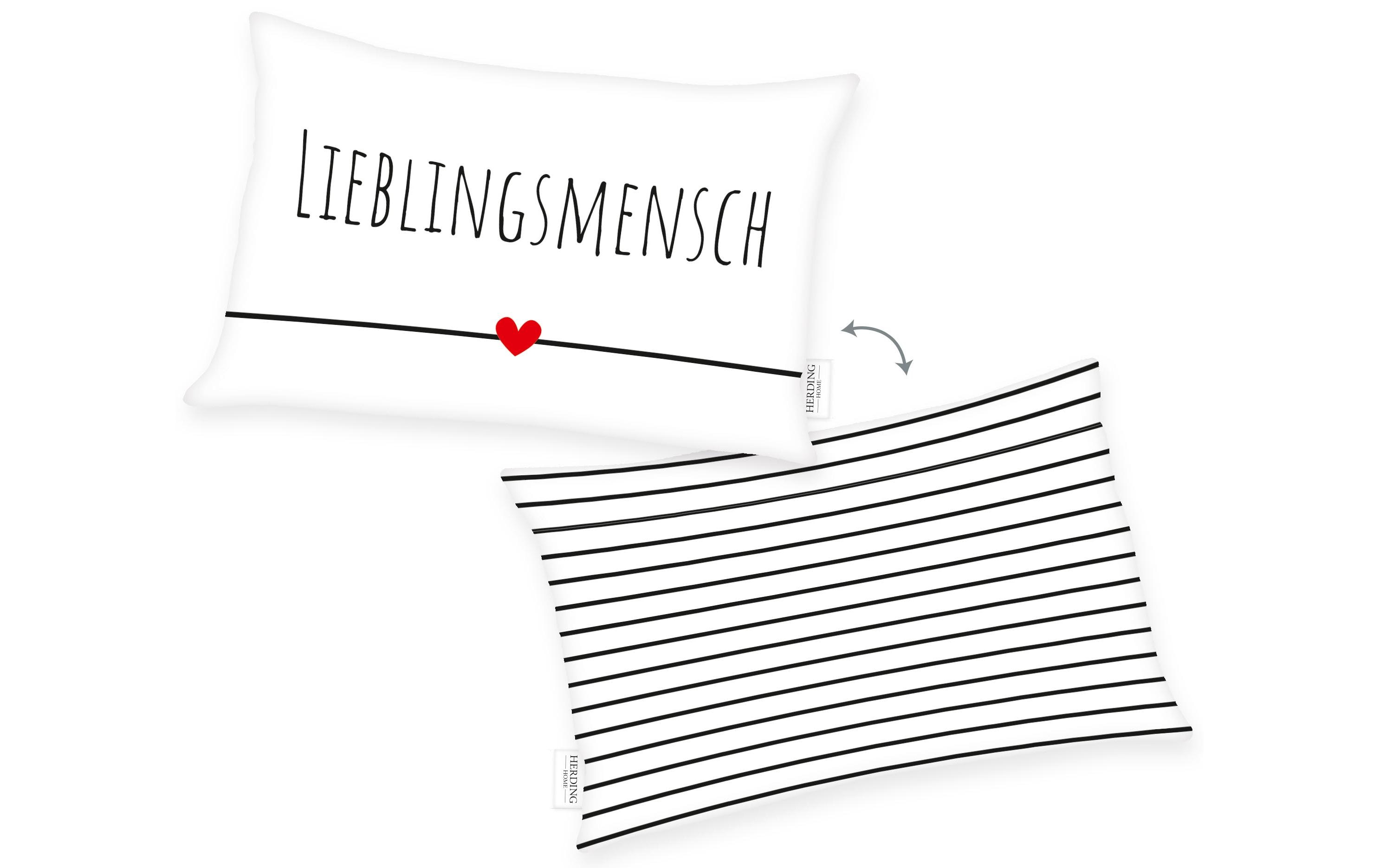 Kissen Lieblingsmensch 30 cm x 50 cmKissen mit Füllung