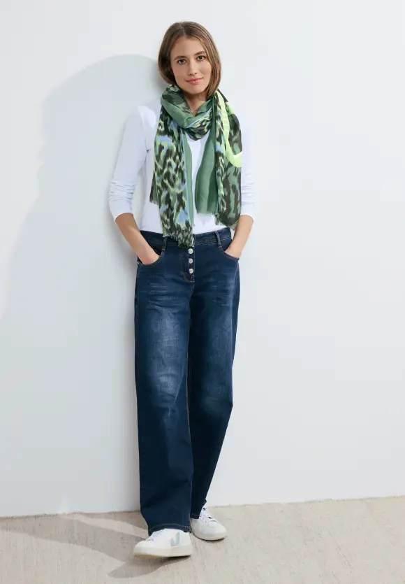Print Modalschal - strong khaki