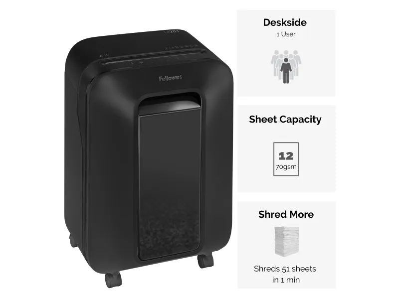 Makulator Fellowes Powershred® LX211 micro-cut 2x12 mm hvid (P-5)