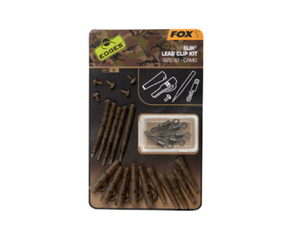 Kit Clips plombs Fox Edges Camo Slik Lead clip 5 pièces