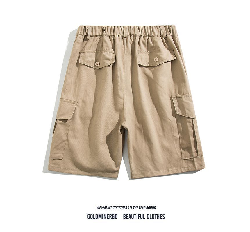 Yelmenor - Mid Rise Plain Cargo Shorts