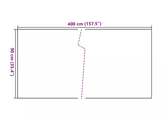 Paravent de balcon blanc 400x90 cm résine tressée