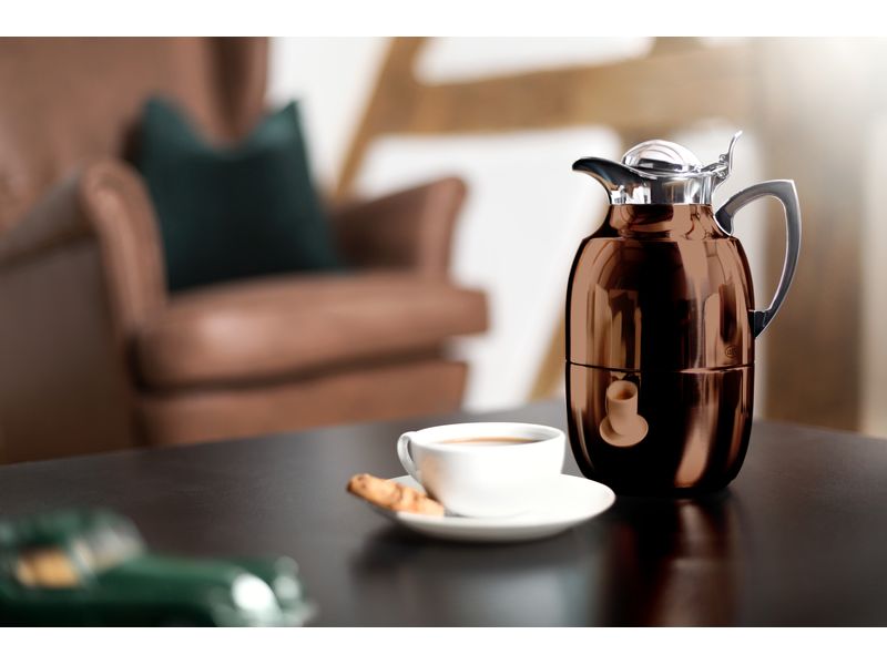 Alfi Thermoskanne Juwel 1000 ml, Bronze Karaffe aus Edelstahl