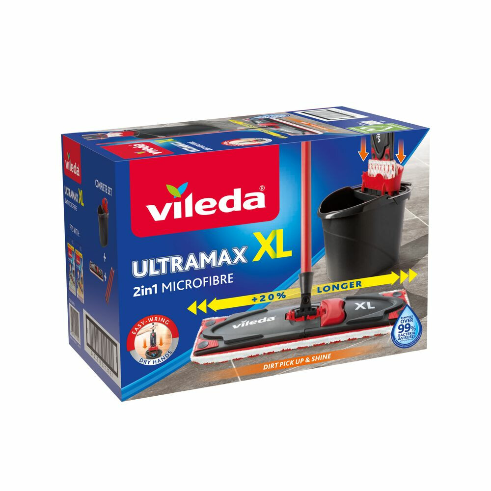 Vileda UltraMax Power 2in1 XL - Compleet systeem Zwart Rood Wit1 set