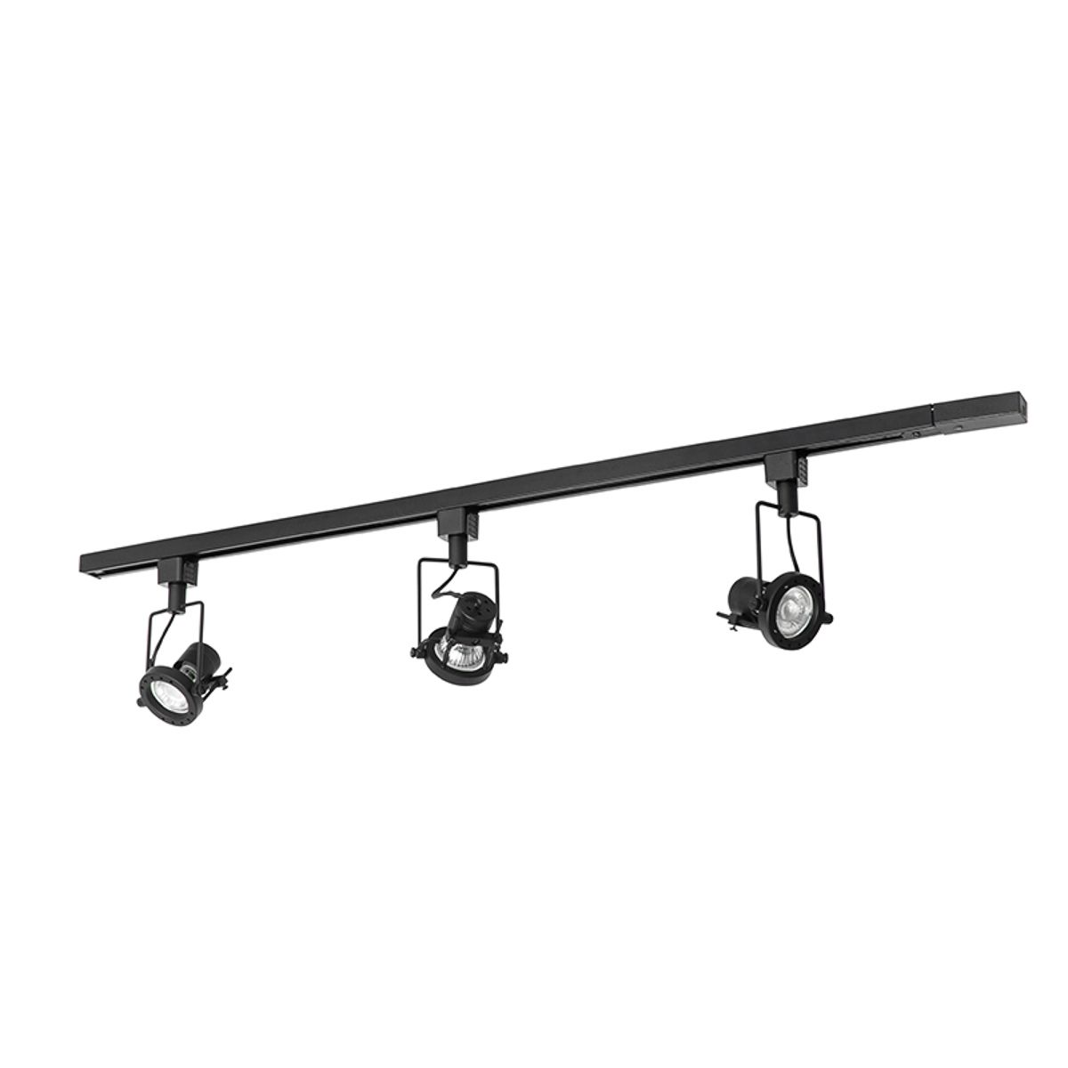 Modern railsysteem met 3 spots zwart 1-fase  - Iconic Suplux