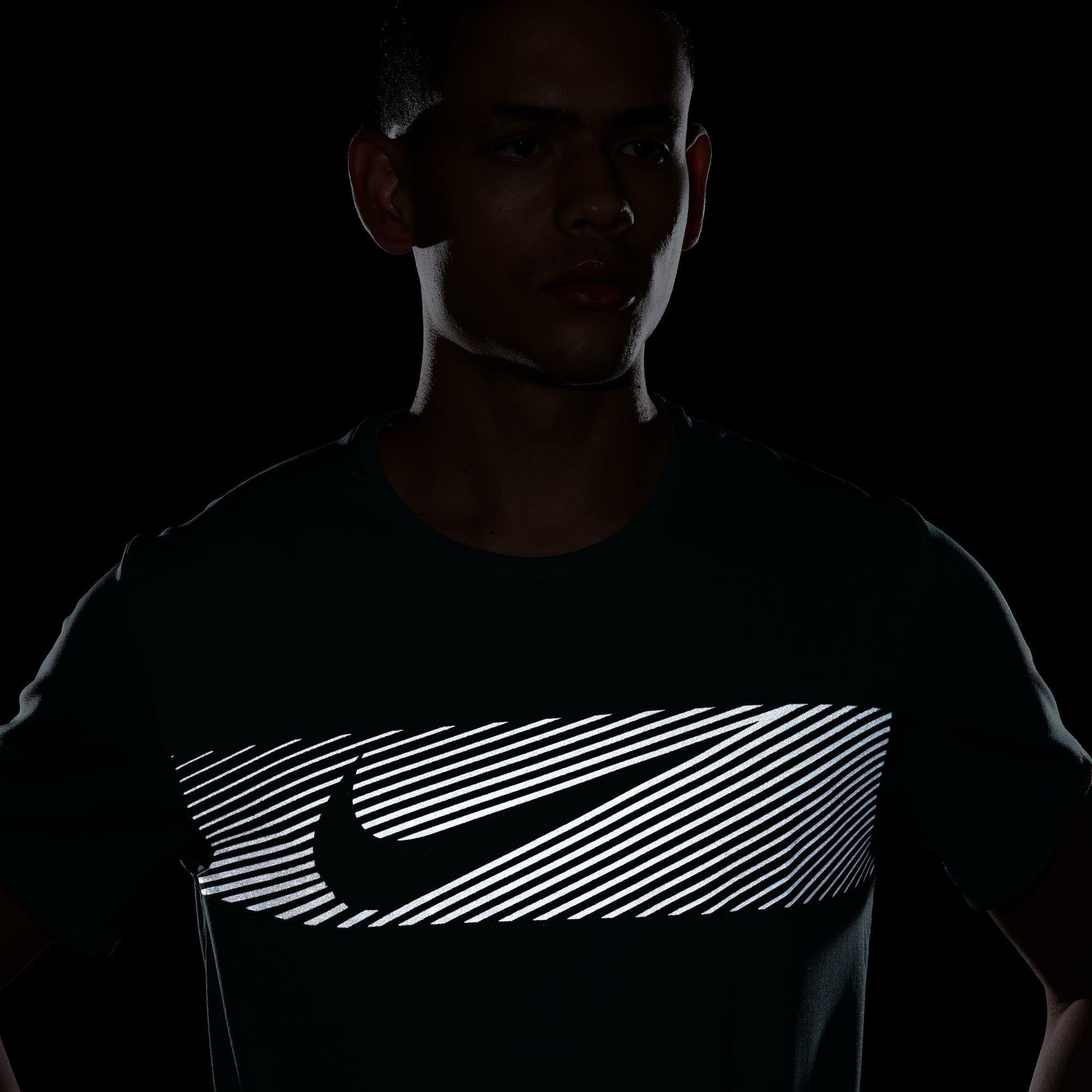 Nike Miler Flash Mens Dri FIT UV Short Sleeve Running Top